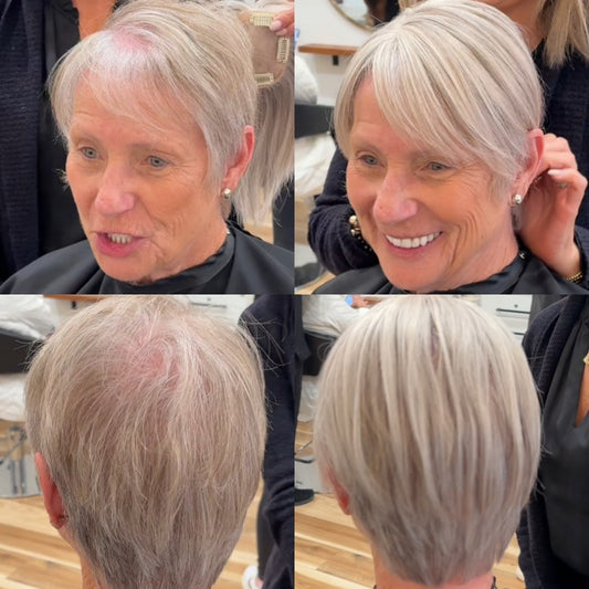 🔥2025年ホットセール 薄毛の女性向けリアルショートヘアトッパー