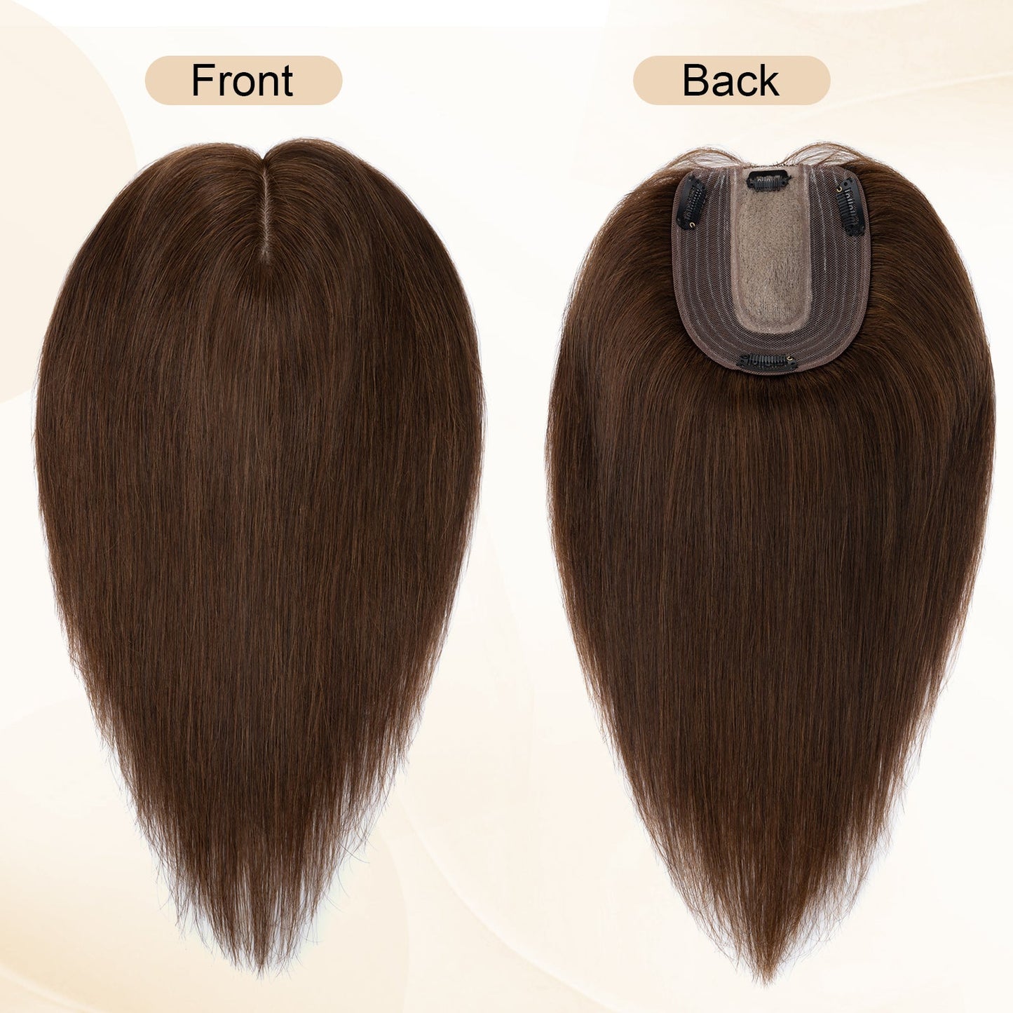 14*16CM ショートナチュラルヘアトッパー 女性用 薄毛をカバーしボリュームアップ