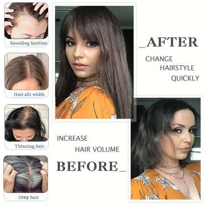 2025 New Straight Hair Topper With Bangs For  Women With Thinning Hair
