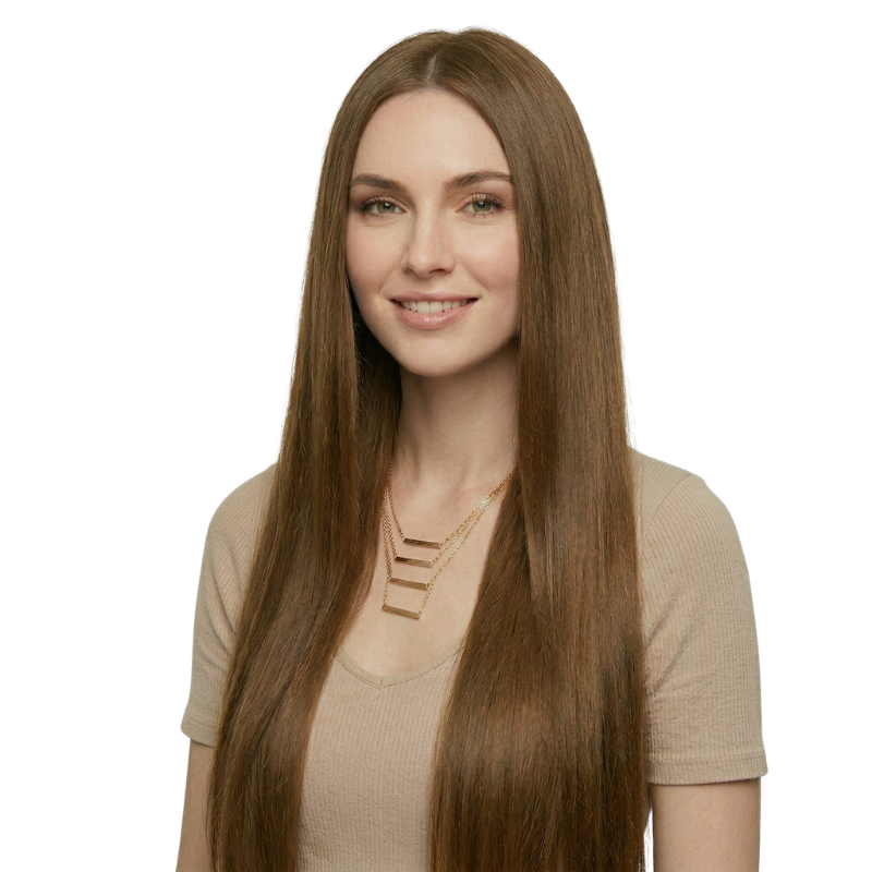 100% Human Hair Sew In Extensions Machine Weft Color #1