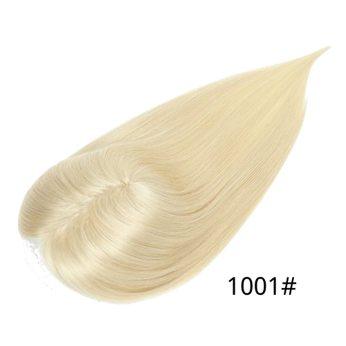 10×12CM Highlight Human Hair Topper – Invisible Mono Base, Clip-In for Women