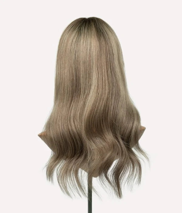 7"x8" Hand-Tied Mono Base Real Human Hair Topper | Seamless Lace Front, Lightweight & Realistic Density for Women