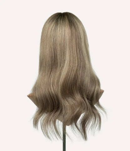 7"x8" Hand-Tied Mono Base Real Human Hair Topper | Seamless Lace Front, Lightweight & Realistic Density for Women