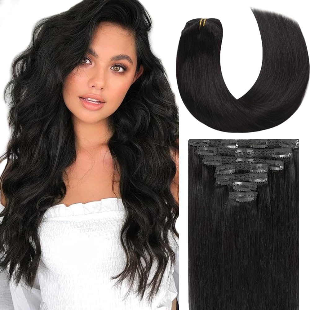 100% Human Hair Clip in Extensions - Mocha & Chestnut Balayage
