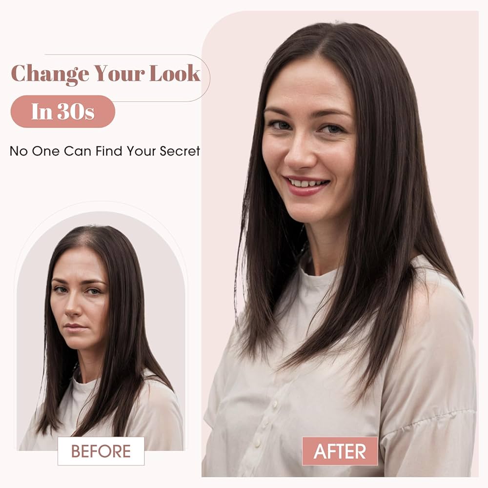 薄毛の女性のためのラージレースベースヘアトッパー