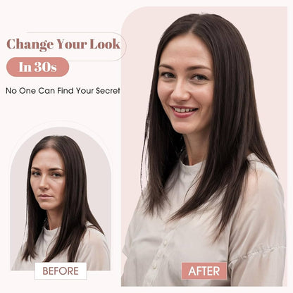 薄毛の女性のためのラージレースベースヘアトッパー