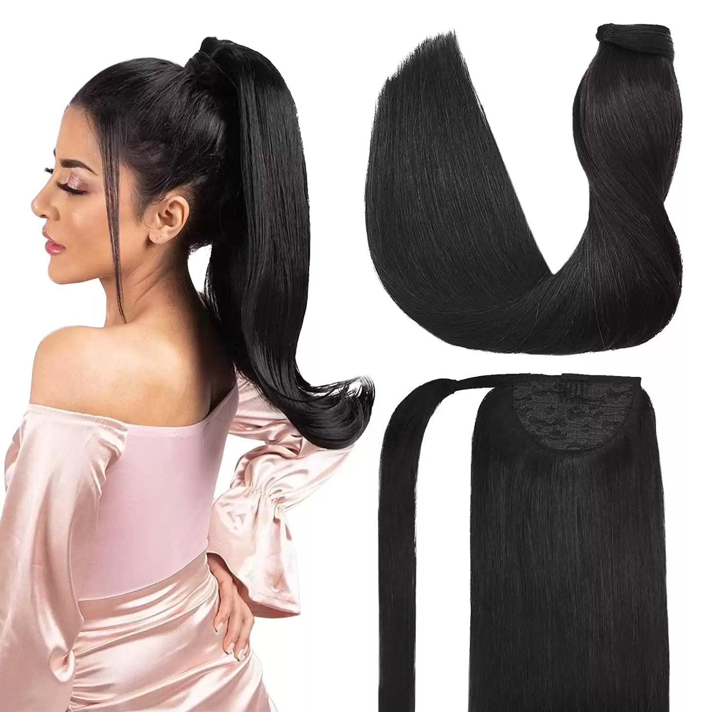 Premium Wrap Around Ponytail Extension | 100% Real Human Hair-Drak Brown