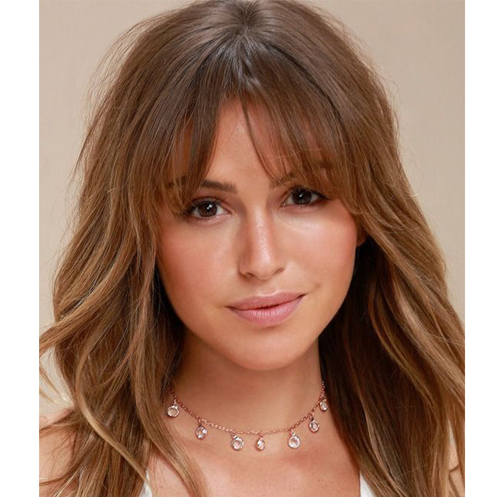 18-24 Inch 4 Clips Natural Hair Toppers with Bangs for Women Adding Hair Volume