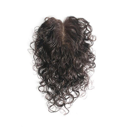 9*14 cm Natural Curly Hair Topper 100% Human Hair Lightweight And Breathable