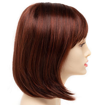 ユニークなデザインのストレート人毛、前髪付き、女性用ヘアトッパー