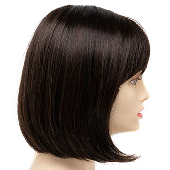 ユニークなデザインのストレート人毛、前髪付き、女性用ヘアトッパー