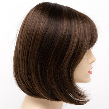 ユニークなデザインのストレート人毛、前髪付き、女性用ヘアトッパー