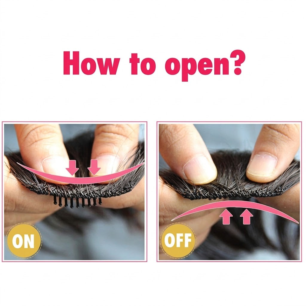 5"  Human Hair Seamless Clip-in Fringe Bangs