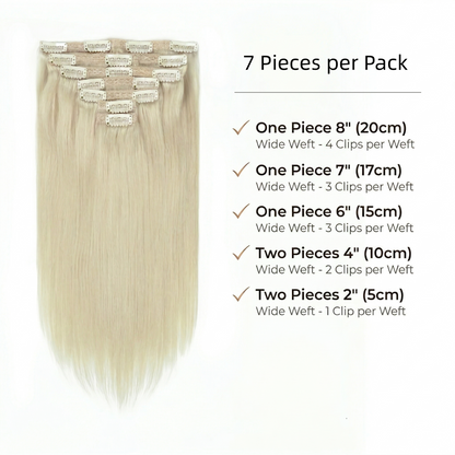 100% Human Hair Clip in Extensions - Mocha & Chestnut Balayage