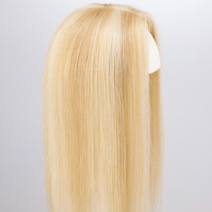Honey Blonde Silk Lace Base European Human Hair Topper