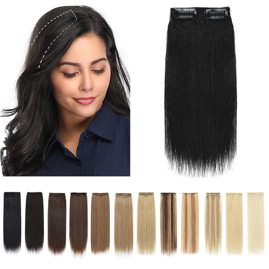 100% Human Hair Invisible Seamless Hair Pads Clip In Hair Extension Increase Hair Top Side Cover Hairpiece - VIVACROWN