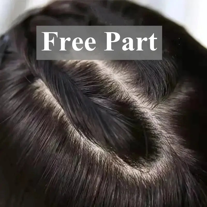 薄毛の女性のためのプレミアムストレートヘアトッパー - 瞬時にボリュームとカバー力を追加