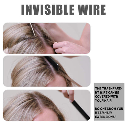100%Human Halo Hair Extension Natural Hidden Wire