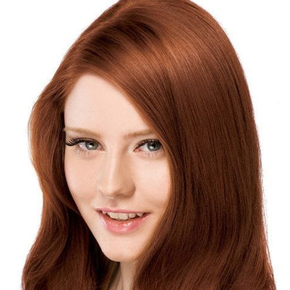ストレートスタイルのナチュラルヘアトッパー