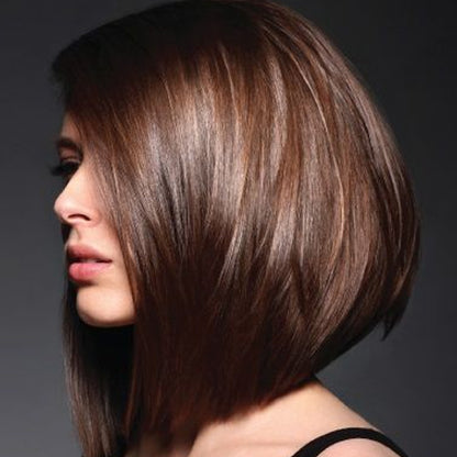ストレートスタイルのナチュラルヘアトッパー