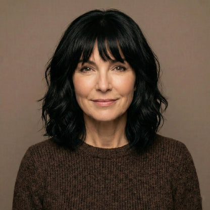 Luxury & Undetectable Natural Wavy Hair Topper With Bangs for Thinning Hair - VIVACROWN