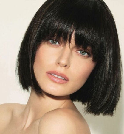 通気性に優れた高品質の女性用前髪付きヘアトッパー