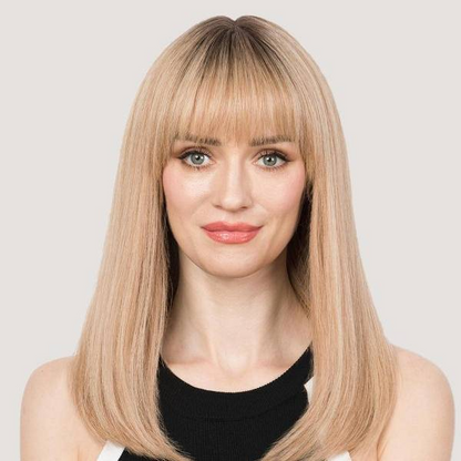 通気性に優れた高品質の女性用前髪付きヘアトッパー
