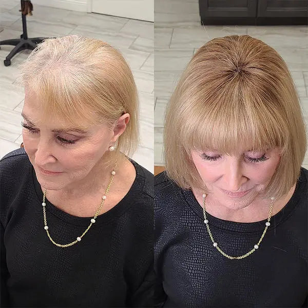 Breathable High Quality Hair Topper with Bangs for Women - VIVACROWN
