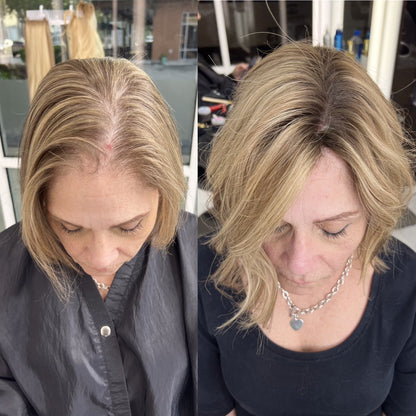 Seamless Wavy Topper for Thinning Hair – Instantly Volume-Boosting Crown Piece
