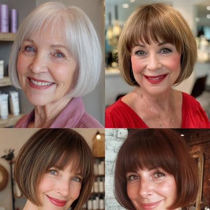 2025 New Straight Hair Topper With Bangs For  Women With Thinning Hair