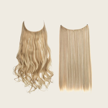 高品質のヘイローヘアエクステンション ナチュラル隠しワイヤー 調節可能な透明ワイヤー