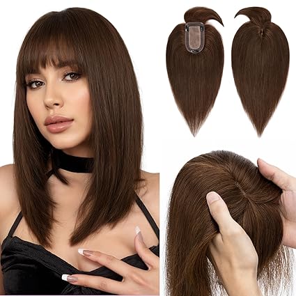 2025 New High-quality Straight Hair Topper With Bangs For Women With Thinning Hair