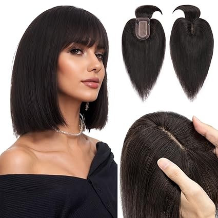 2025 New High-quality Straight Hair Topper With Bangs For Women With Thinning Hair