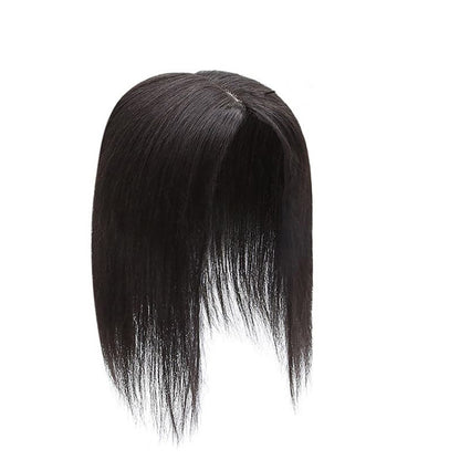 スイスベース ストレート 人毛 トッパー レディース 本物の人毛 前髪なし 薄毛用ウィグレット ヘアピース