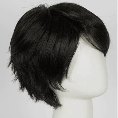 前髪付きのスタイリッシュなストレートナチュラルヘアトッパー