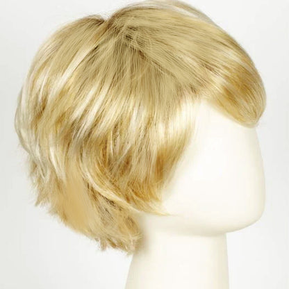 前髪付きのスタイリッシュなストレートナチュラルヘアトッパー