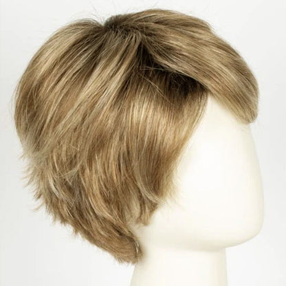 前髪付きのスタイリッシュなストレートナチュラルヘアトッパー