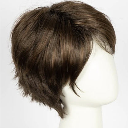 前髪付きのスタイリッシュなストレートナチュラルヘアトッパー