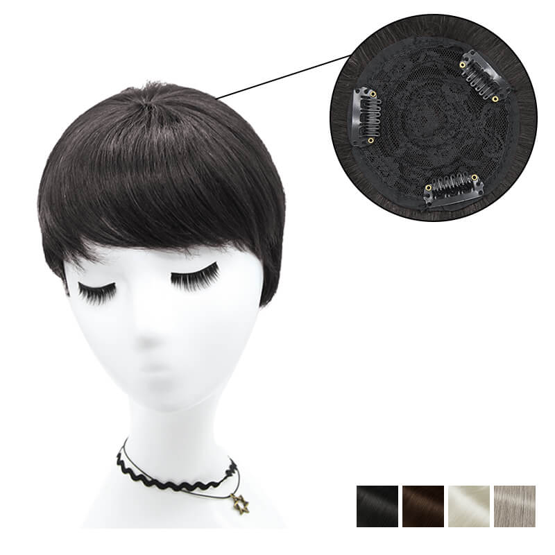 Salt Pepper Wavy Curly Human Hair Wigs for Women