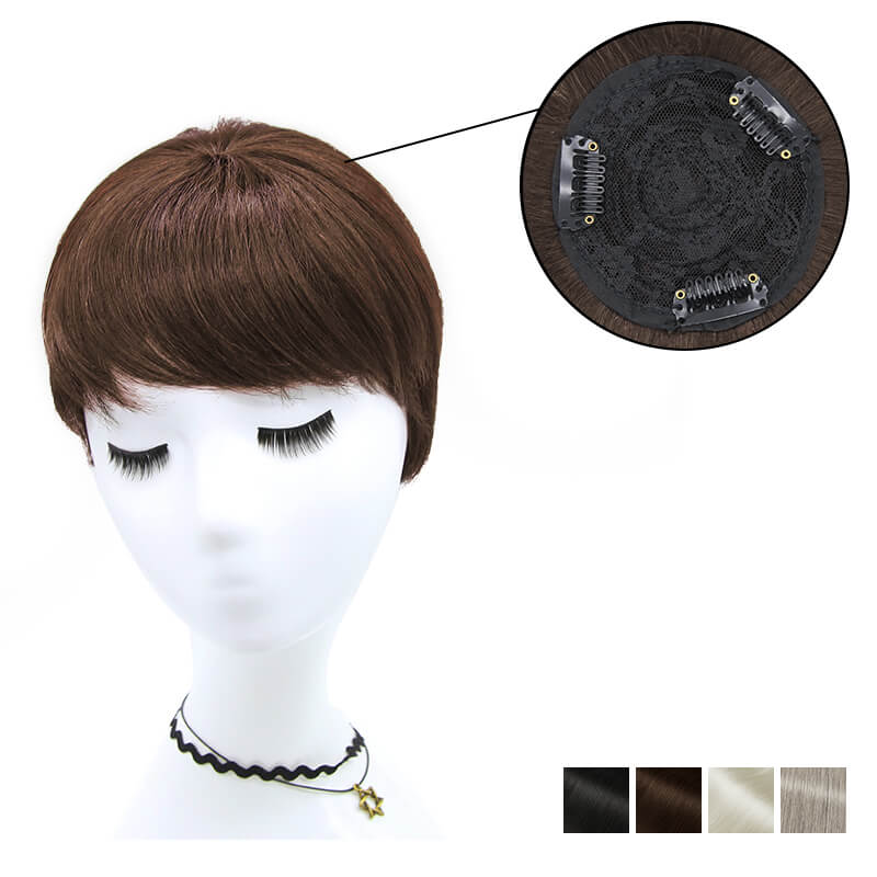 Salt Pepper Wavy Curly Human Hair Wigs for Women