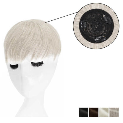 Fluffy and stylish salt pepper human hair wigs for women