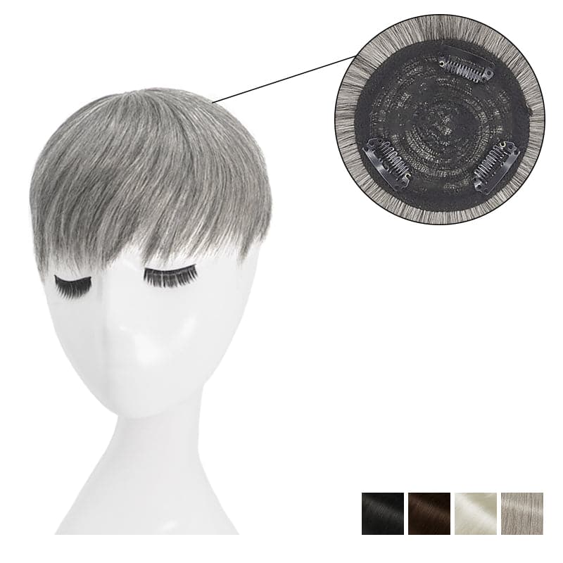 Salt Pepper Wavy Curly Human Hair Wigs for Women