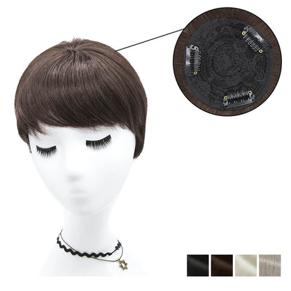 Straight Short Human Hair Wigs with Bangs for Women