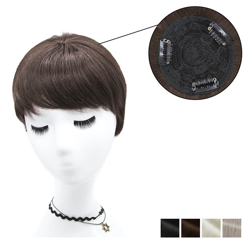 Salt Pepper Wavy Curly Human Hair Wigs for Women