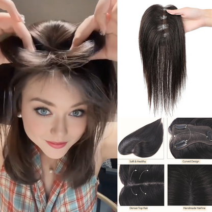 女性のための最高の通気性のある本物のヘアトッパー。女性のためのリアルで高品質のヘアトッパー。 