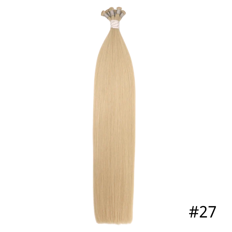 Human Hair Extensions Invisible Genius Weft Light Brown ( #6 )