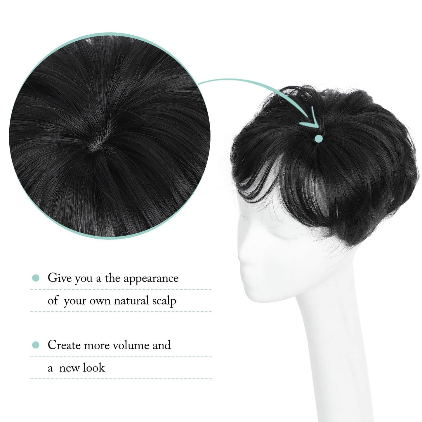 2026 New Short Hair Topper for Thinning Hair – Natural Look, Easy Clip-In