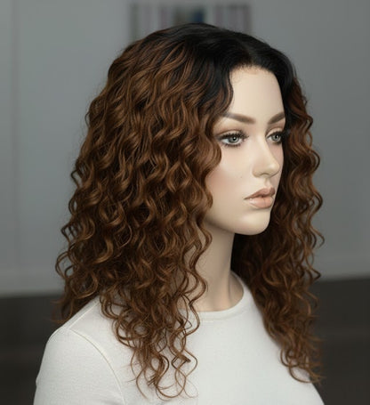 9*14cm Mono Base Natural Curly Human Hair Topper for Thinning Hair