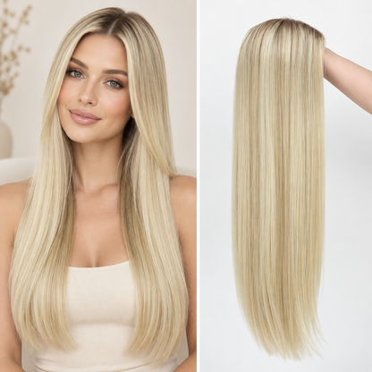 7"x8" Hand-Tied Human Hair Topper with Lace Front