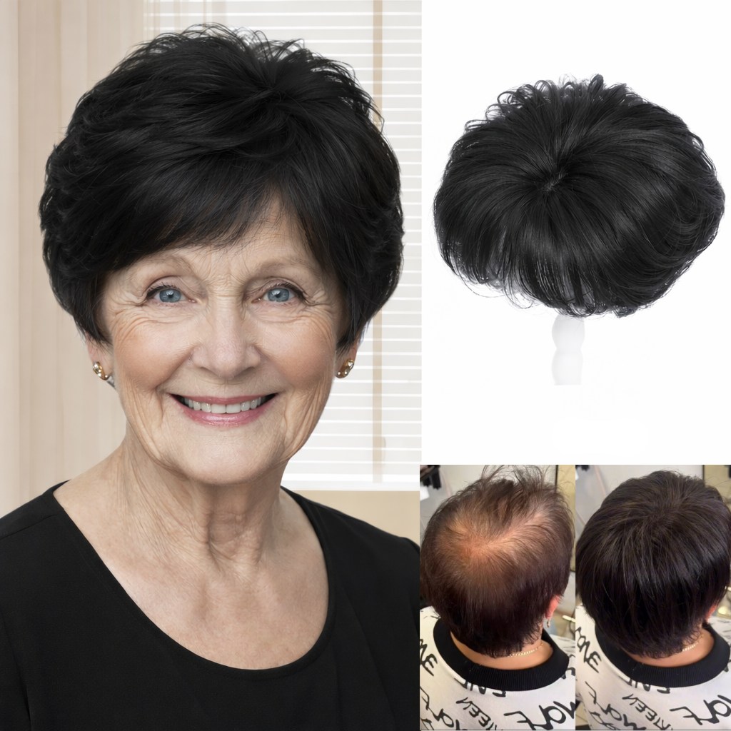 2026 New Short Hair Topper for Thinning Hair – Natural Look, Easy Clip-In